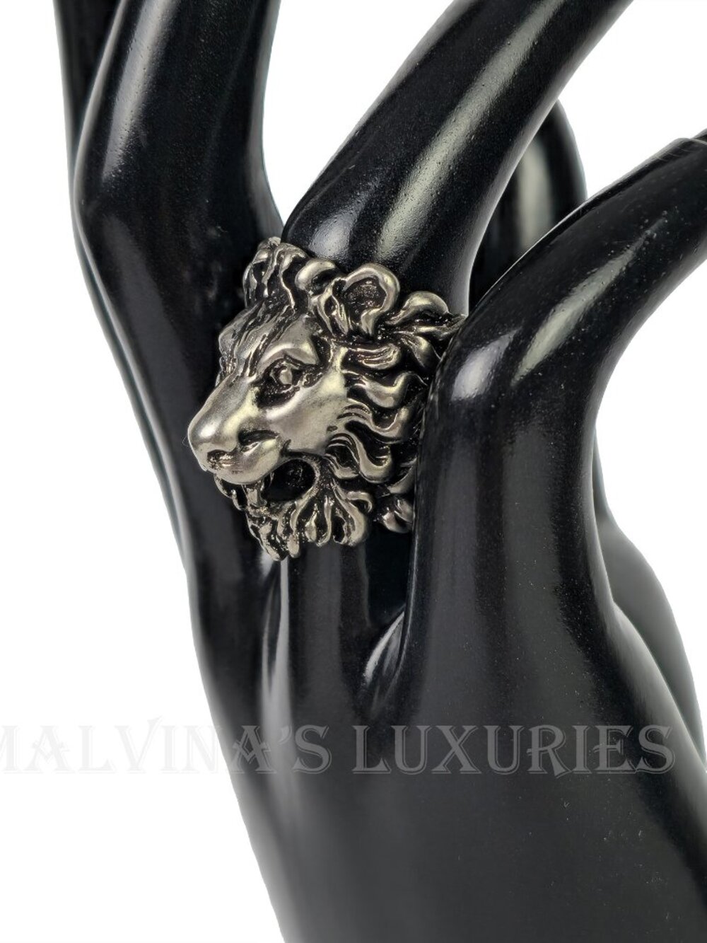 GUCCI RING LION HEAD AGED FINISH METAL BAND UNISEX sz 15 US 7 1/4 - Picture 7 of 17